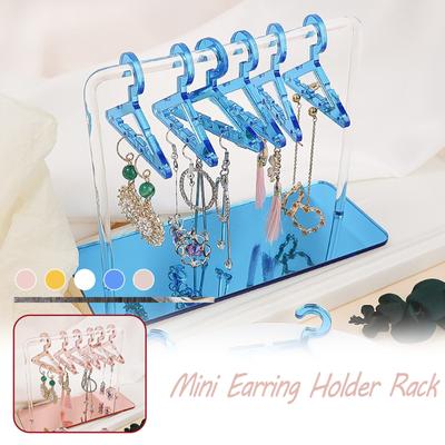 Acryl Oorbel Houder Rek Met Mini Hangers Sieraden Display Stand Oorstekers Organisator Tafelblad Opslag Voor Vrouwen Meisje