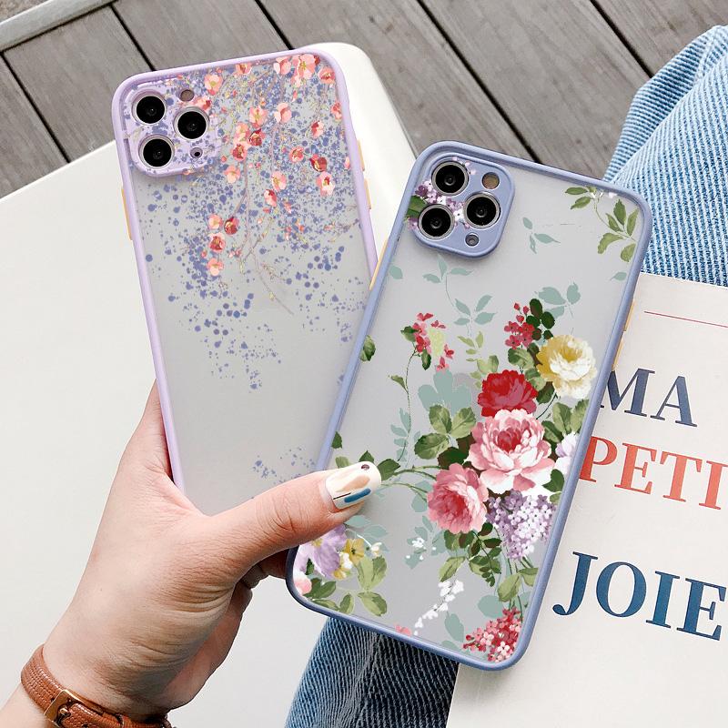 Retro Spring Bloom Flowers Phone Case For iPhone 15 14 7 8 Plus SE2 15 14 12 11 13 Pro Max X XR XS Hard Shockproof Back Cover