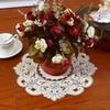 Besticktes Blumen-Tischset, Runder Floraler Untersetzer-Tischset, Hitzebeständige Tischschutzmatte für Esstisch Tasse Vase Hochzeitsfeier Dekoration