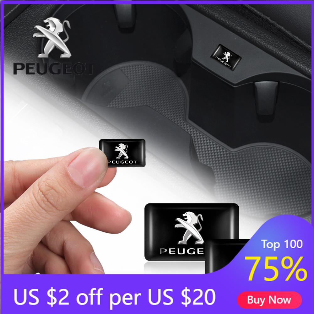 2026 Hot Car Sticker 10PC 3D Epoxy Car Interior Sticker Decal Decorative Accessories For Peugeot 207 3008 206 208 308 307 407 50