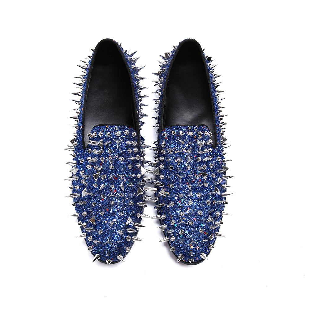 Fashion High-end Buckskin Luxury Riveted Shoes Men Gentlemen High Dress Party Wedding Casual Shoes