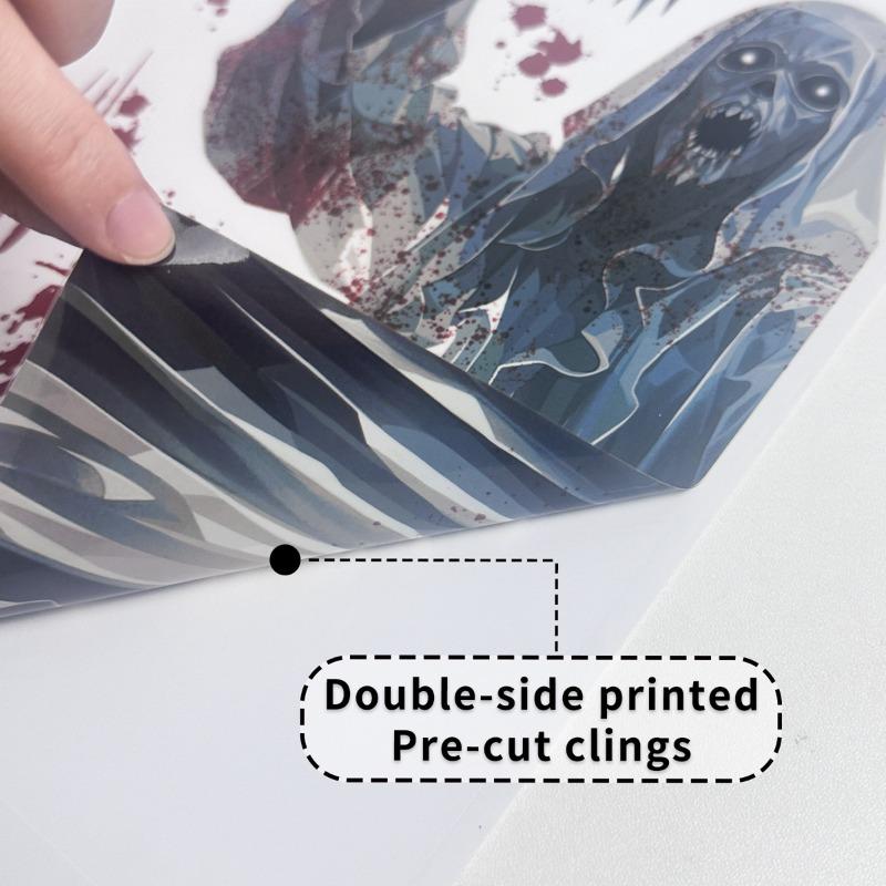 Halloween Window Clings Bloody Handprint Footprint Halloween Wall Decal Floor Clings Scary Halloween Decoration Window Stickers