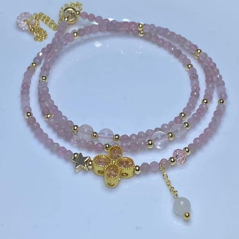 

Crystal three-circle multi-circle original design necklace adjustable bracelet