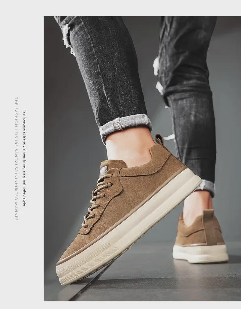 2025 Vår Herrskor Koreansk Stil Låga Sneakers: Trendiga vardagliga sportskor i allmatchande stora storlekar