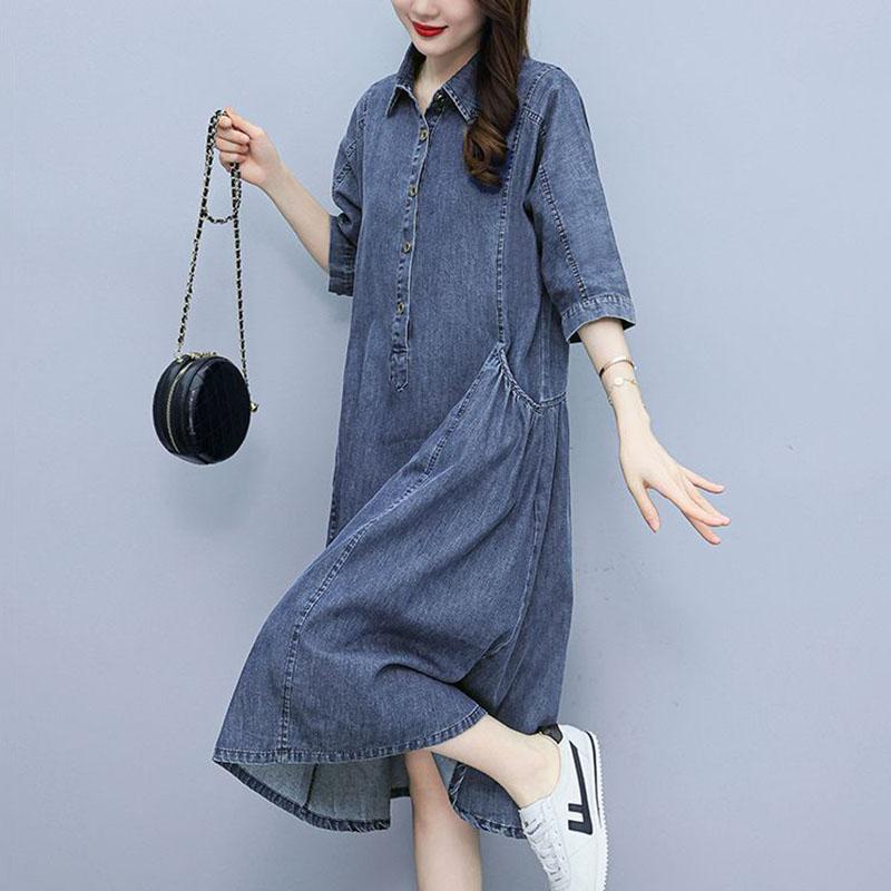 white christmas dresses Denim Dress / Sleeveless Blue Dress with Hood / Long Blue Denim Dress : The Soul of The Orient Collection No.4
