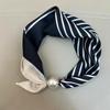 Fashion Pearl Magnetic Buckle Scarves Pearl Scarf Necklace Magnetic Clasp Collar Chain For Women Summer Fashion Choker Necklaces