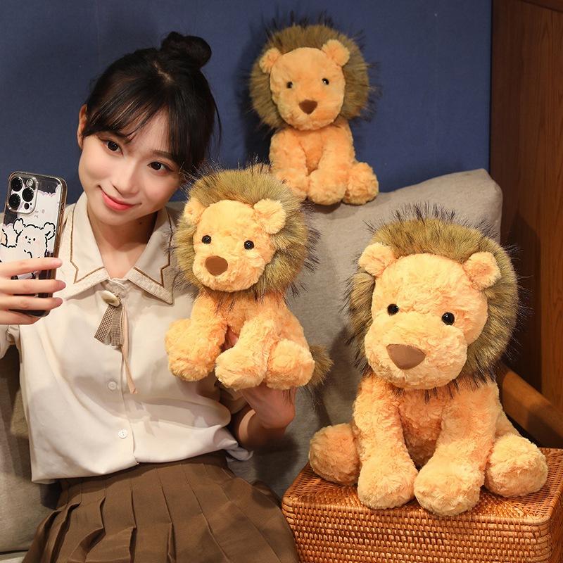 Cute Forest Animal Little Lion Doll Plush Toy Lion Doll Children's Soothing Ragdoll Birthday Gift