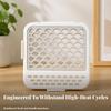 Small-Item Cleaning Basket Fast-Draining Clamshell Dishwasher Holder Compact