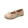 One-word Buckle Ballet Mary Jane Shoes Women's 2025 Spring and Autumn New Bow Light Mouth French Evening Single Shoes