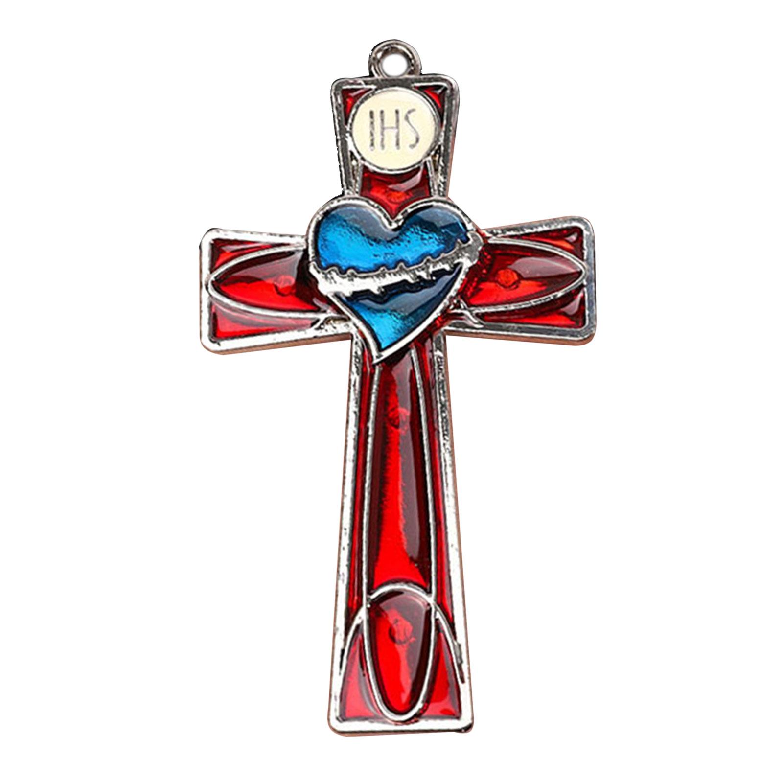 

Statement Cross Pendant with Dripping Oil Effect Perfect for DIY Jewelry Projects and Religious Event Youth Charm