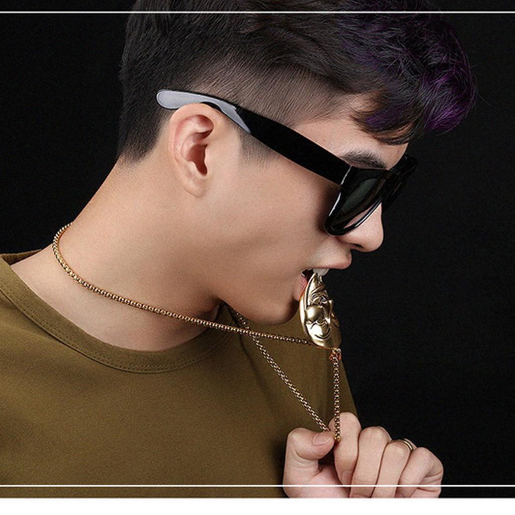 New Mask Pendant Male Hip-hop Necklace Long Titanium Female Necklace Men's Necklace Women's Necklace