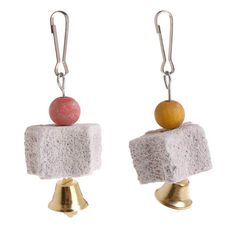 Y3NA Камень для стачивания зубов попугая, камень-лавовый блок, минеральный камень, жевательная игрушка с для мини-ара