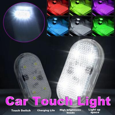 Car Interior Ambient Light USB Rechargeable Cabinet Light Room Decor RGB Lights Atmosphere LED Lamp Magnet Wireless Light