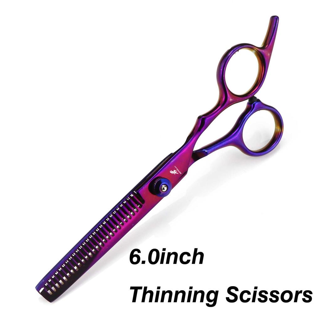 Forbici con denti da 6 pollici, forbici piatte per barbieri e parrucchieri, forbici speciali fini per tagli di capelli e capelli diradati