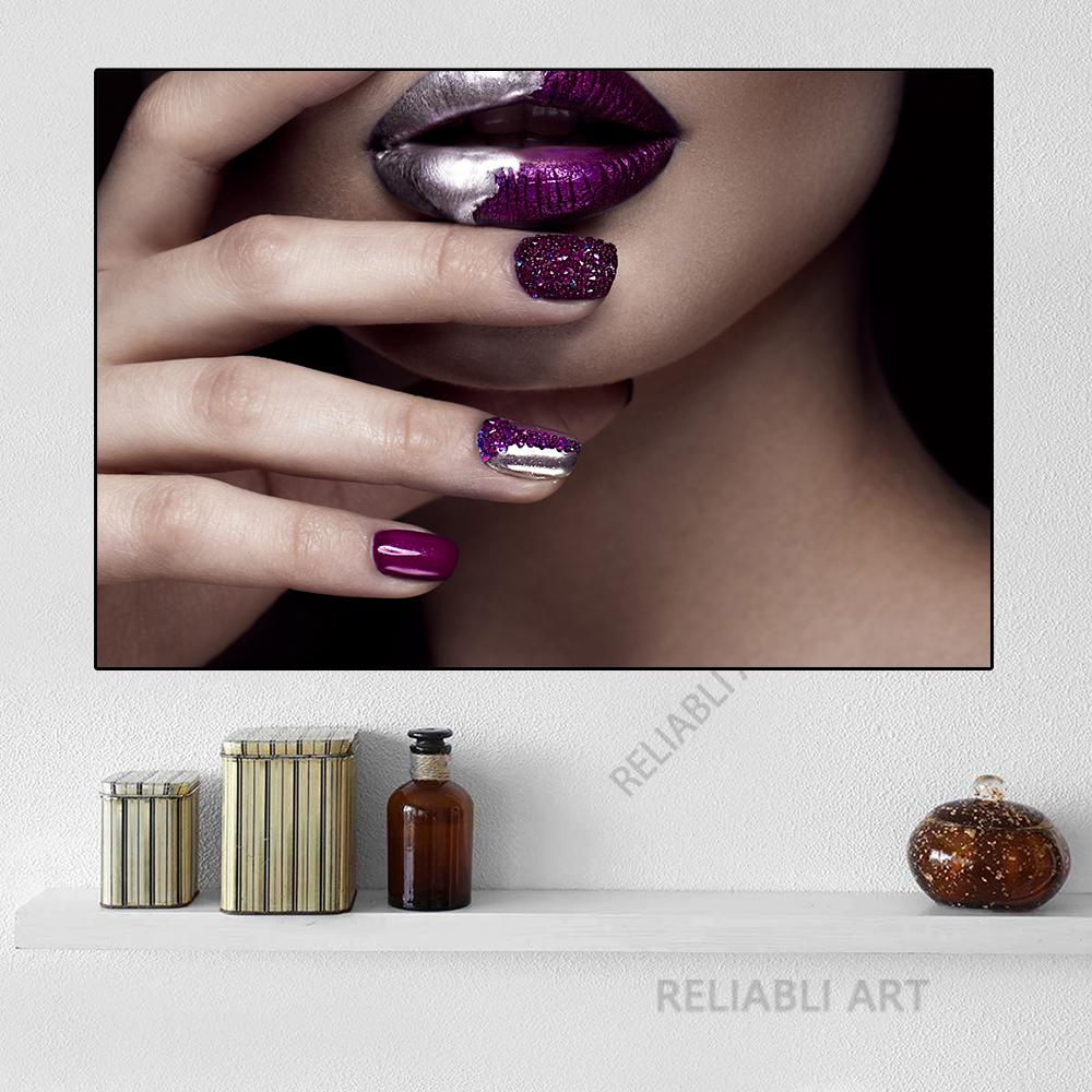 Modern Beauty Fashion Nail Art Beauty Salon Canvas Painting Unframed Posters And Print Wall Pictures For Living Room Decor