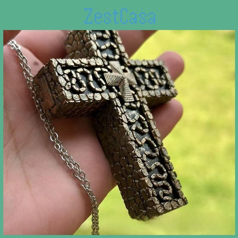 Pendant Cross Retro Necklace Double Layer Geometric Alloy Fashion Women Jewelry