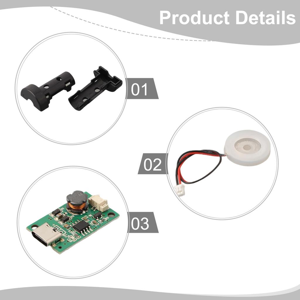 USB Sprayer DIY Humidifier Module Kit  Atomizer Drive Module Cotton Core Shell Kits With Type C Interface Humidifier Accessories