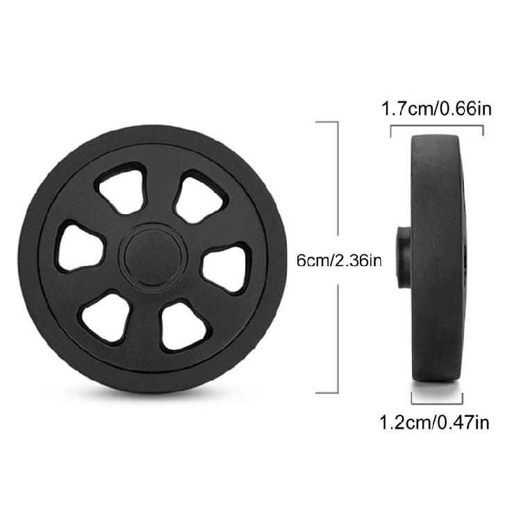 8Pcs 60x12mm Suitcase Wheels Luggages Double Wheels Swivels Castors Repair Kits Easy to Install for Replacement Luggages