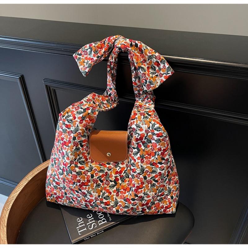 

New women s canvas niche light luxury high-end texture shoulder armpit large capacity lazy wind tote bag оранжевый