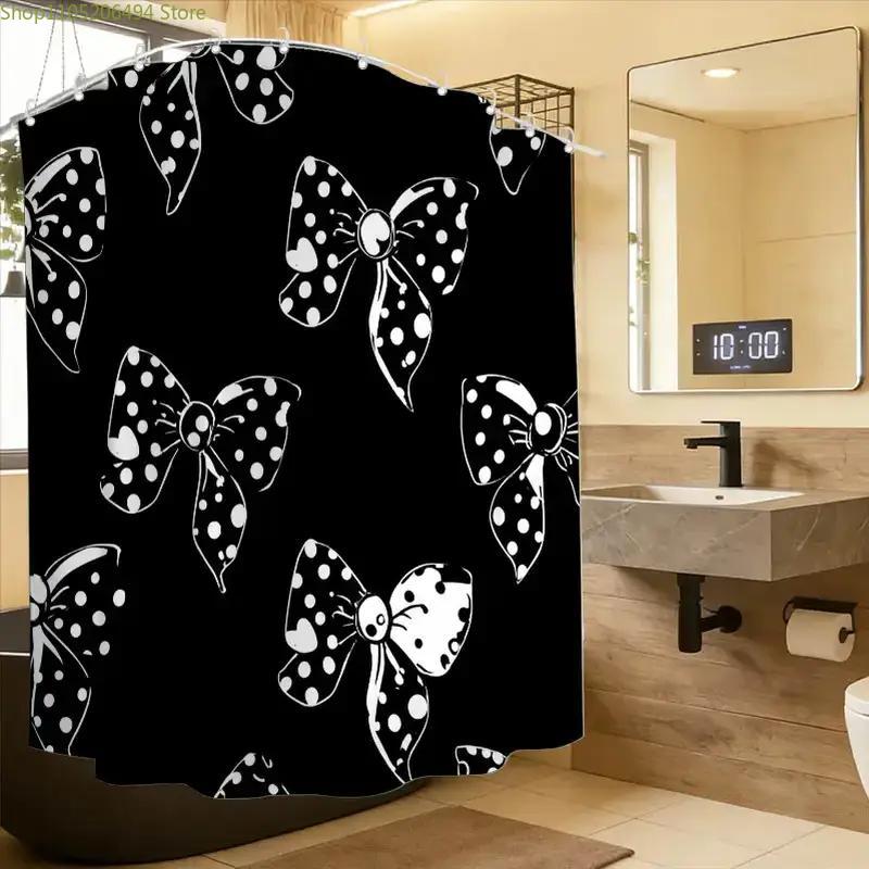 1pc Bathroom Shower Curtain, Comic Strip Design, Anniversary Shower Curtain, Includes 12 Hooks, 180x180cm Bathroom Curtain for