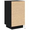 Nightstand with LED Lights Black 38x34x65 cm