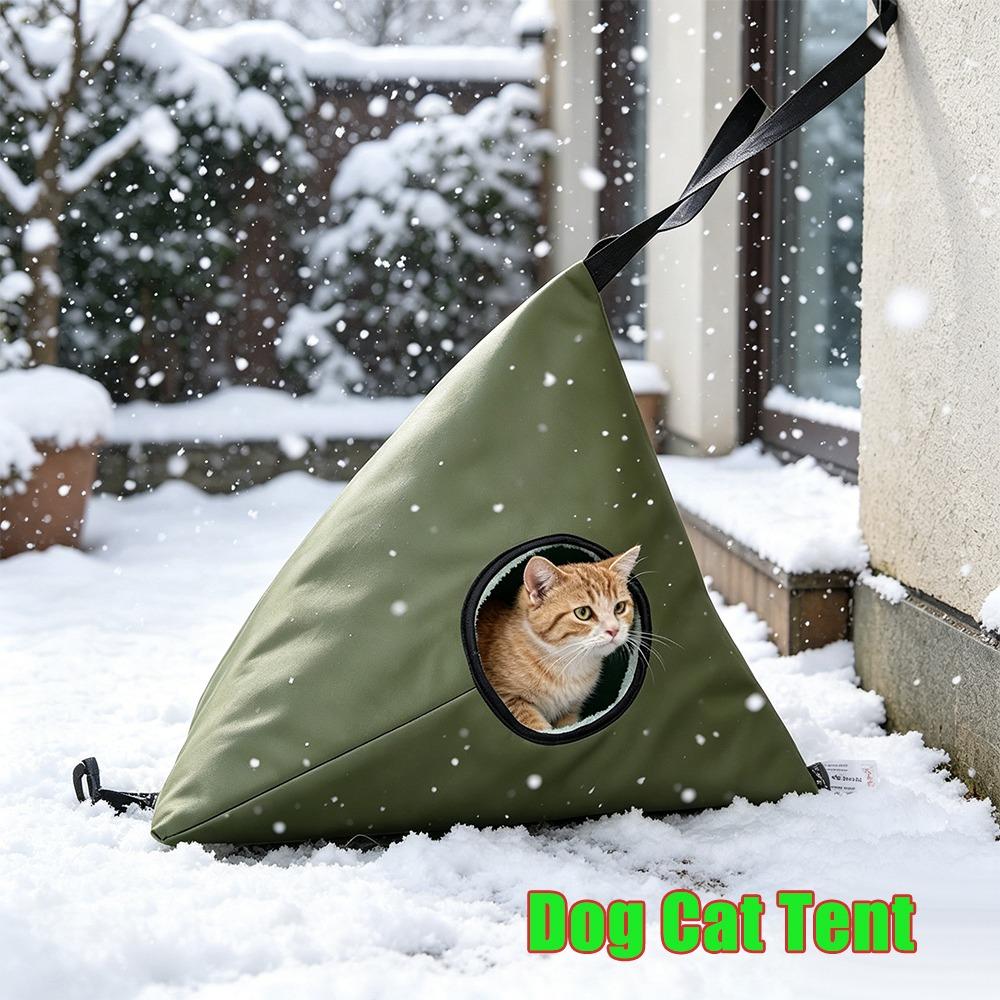 

Triangle Cat Tent Portable Dog Bed Foldable Windproof Cold Proof Cave House for Puppy Kitten Small Animals Pet Supplies
