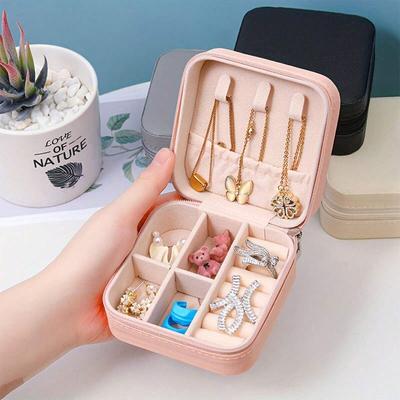 New Creative Letter Jewelry Box Portable Travel Ring Necklace Earrings Stud Earrings Earrings Earrings Earrings Storage Box-liu