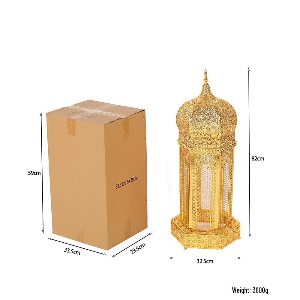 Gold Cross Hollow Iron Incense Burner for Arabic Charcoal Burning Decor