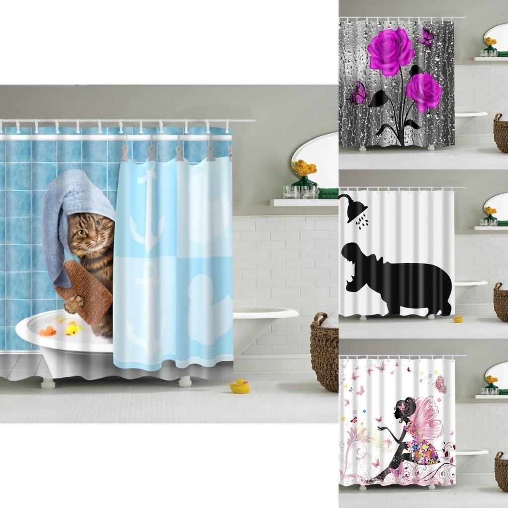 High-quality Polyester Shower Curtain Water Repellant And Easy To Clean