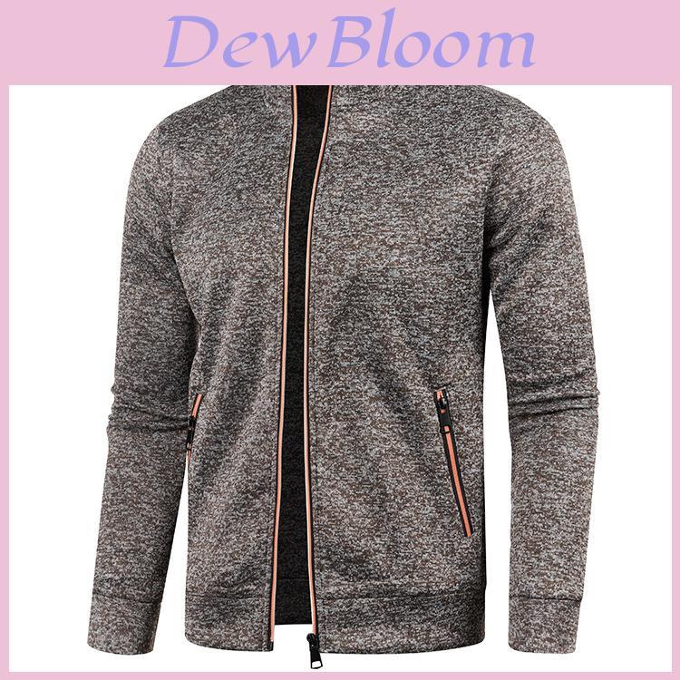 Mens Winter Knit Hoodie With Full Zipper And Fleece Lining For Casual Urban Wear