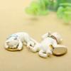 Small Clear Resin Lucky Cat Figurine For Garden Micro Landscape Decor Gift