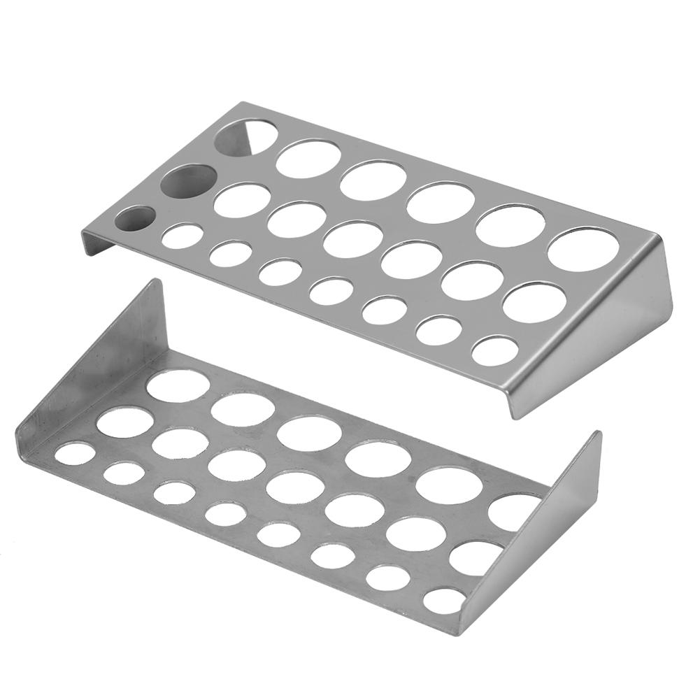 23 Holes Tattoo Pigment Ink Cap Cup Holder Stainless Steel Shelf Stand Tip Supply Tools Beauty