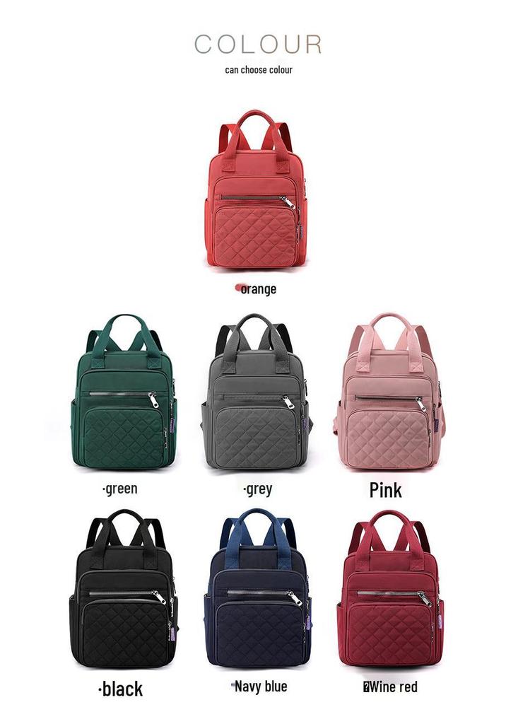 2025 Nylon Quilted Backpack for Women - Double Shoulder & Handheld Design