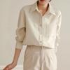 White Corduroy Shirt Women Spring  Long Sleeve Office Blouses Women Tops Office Lady Loose Thick Buttons Shirts Clothes 24036