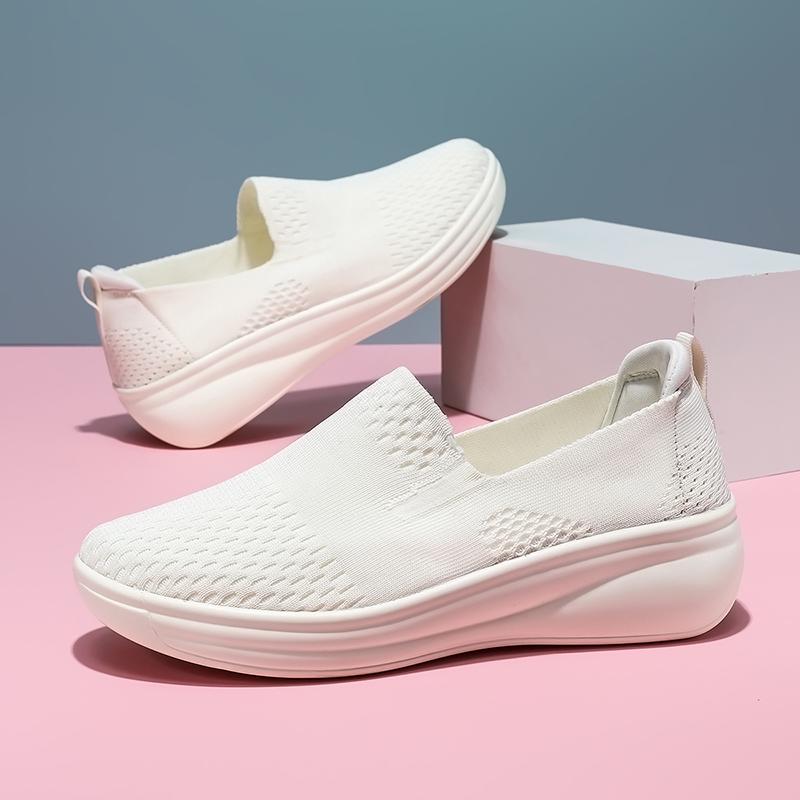 Pantofi de damă cu toc pană, pantofi ocazional de mers, respirabil, vară, fete, studenți, încălțăminte pentru timp liber