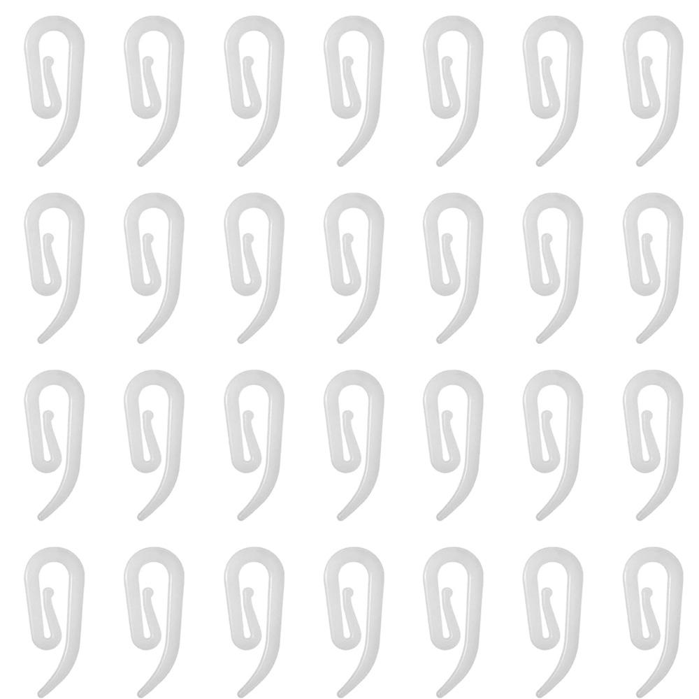 

50-200 шт. Крючки для подвешивания штор Кольцо Крючки-подвески для штор для окон Белый пластиковый крючок для штор для дома, офиса, аксессуары для штор