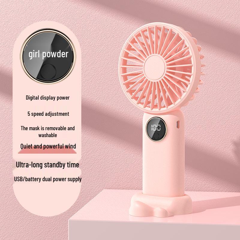 New USB Mini Portable Folding Handheld Fan with Digital Display and Aromatherapy