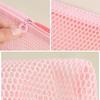 Square Mesh Cosmetic Bag Portable Lipstick Storage Bag With Zipper Multi-purpose Sundries Storage Bag Cute Student Case