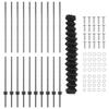 VidaXL Clôture treillis avec 20 U Posts Gris 1.5x10 m Acier 3336271
