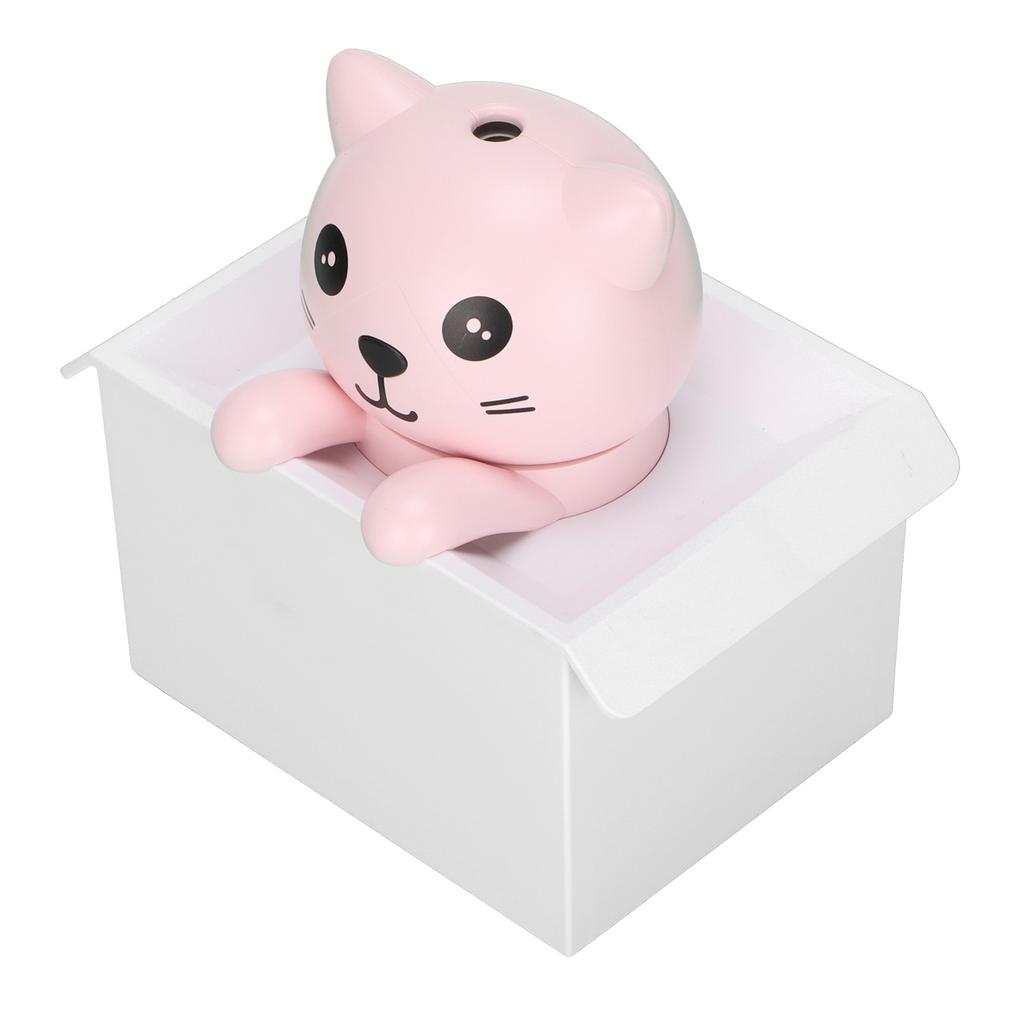 Air Humidifier 330ml Mute Adjustable Fog Mode Cat Shape Portable Humidifier with Color LED Light for Office Bedroom Car