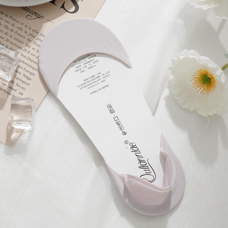 

Простые ультратонкие невидимые носки для женщин, мягкие, удобные, на высоком каблуке, носки-лодочки, нескользящие, хлопковые носки One size фиолетовый