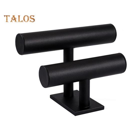 

Дворівнева підставка для браслетів Підставка для демонстрації браслетів, годинників, ювелірних виробів Настільна горизонтальна підставка для годинників для спальні, туалетного столика чорний