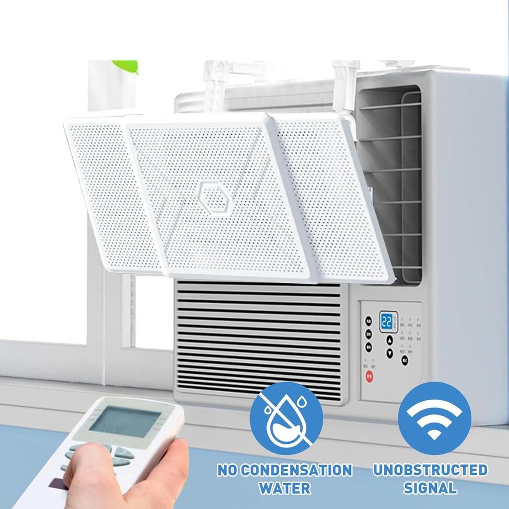 Adjustable Air Conditioner Air Deflector Prevent Blowing Window Air Conditioner Windshield Easy Installation Deflector