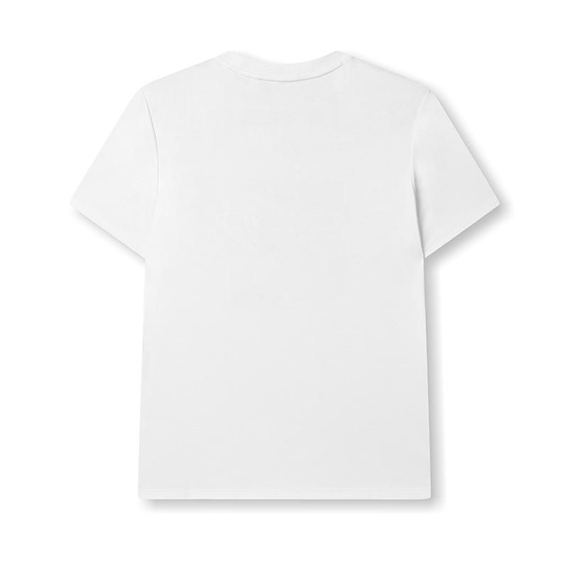 FILA SS25 Lifestyle Heritage Series Simple Casual Everyday Versatile Comfortable Solid Basic Regular T-Shirt Women Tops White F11W528110FWT