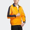 Adidas Pattern Print Sports Fitted Jacket Men Outerwear Orange HE9889