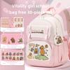 2024 Capybara Girls' Backpack: Stylish, Spacious & Perfect for Grades 1-6