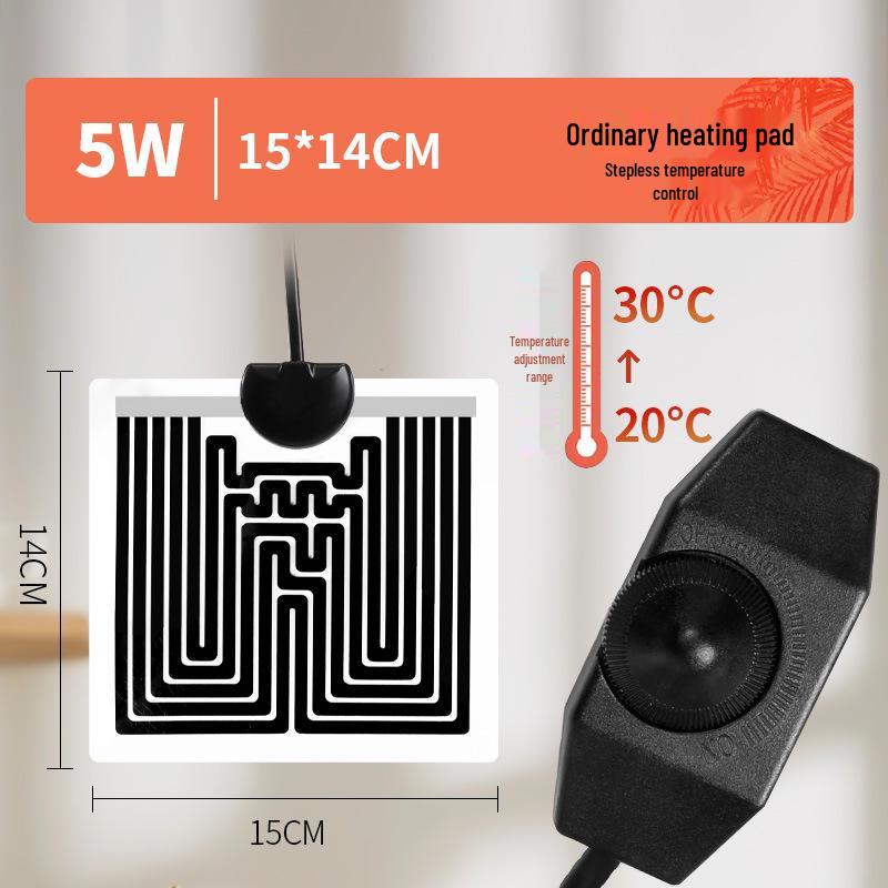 

Нагревательная подстилка для террариума и аквариума с контролем температуры для черепах, ящериц, лягушек, гекконов и рыбок петушков. 28x15cm