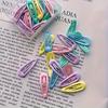 20pcs 3cm Colorful Plastic Hair Clips Daily Use Bangs Clips, Cute and Minimalist Design, Colors Random Korean Hair Accessories