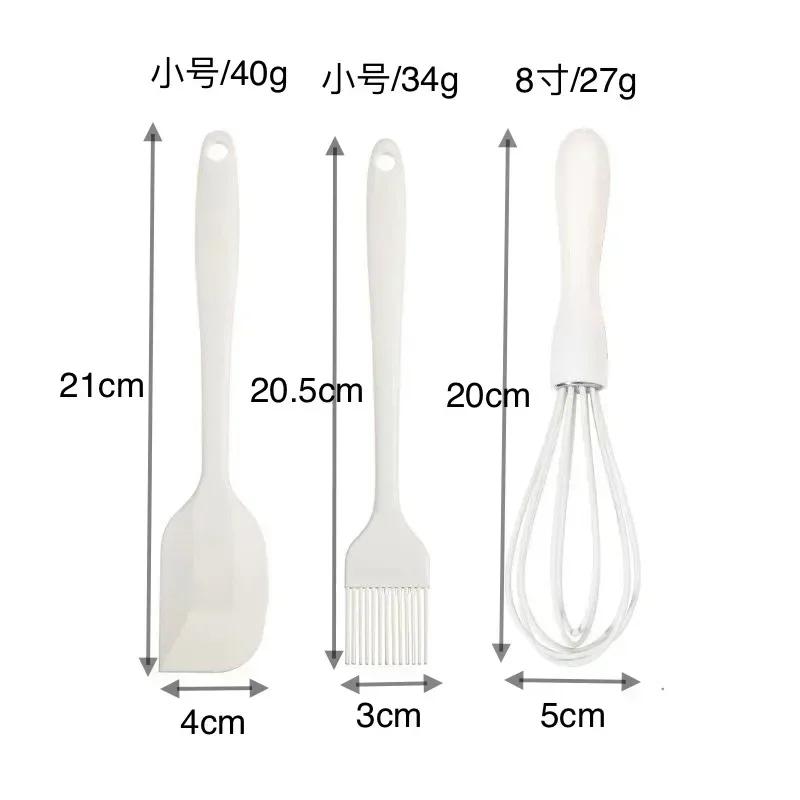 Silicone Baking Set Food Grade Non Stick Heat Resistant Spatulas Egg Whisk Barbecue Oil Brush Kitchen Items Cake Tools Bakeware