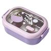 304 Food Grade Stainless Steel Lunch Box Split Compartment Bento Box Reusable for Fruit Salad Meal Work School Use